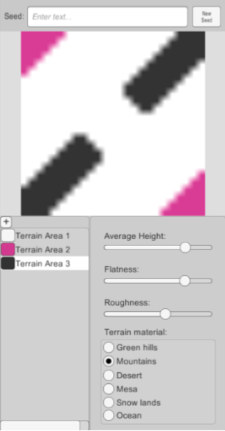 Example of the multiarea editor UI